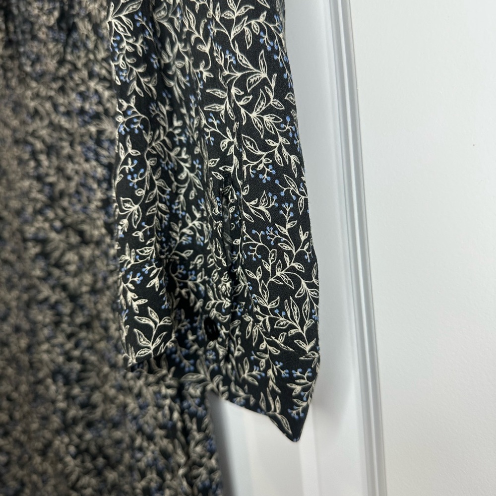 Zara Black and White Long Sleeve Maxi Dress - Picture 5 of 7